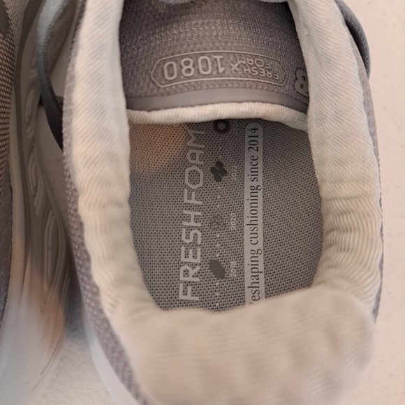 New Balance Fresh Foam X 1080 v13 9.5 Grey Excellent Running Shoes 1167-2625-B30